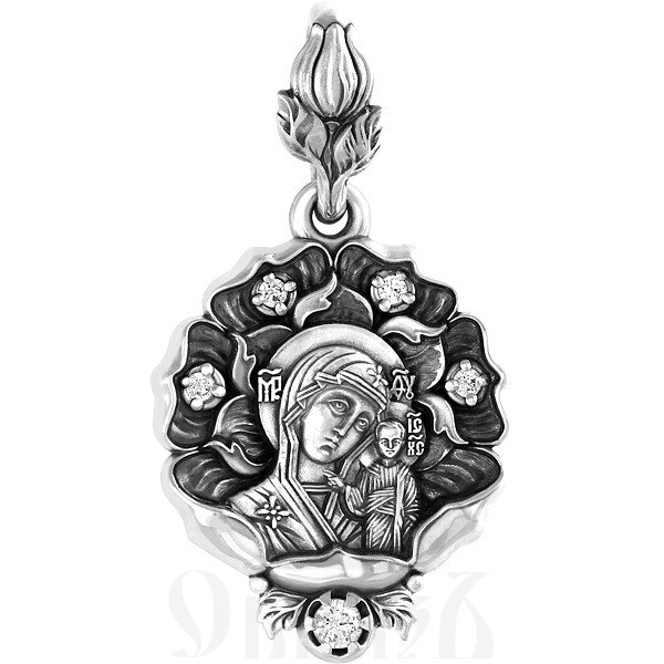 образок «казанская икона богородицы», серебро 925 проба (арт. 102.573)