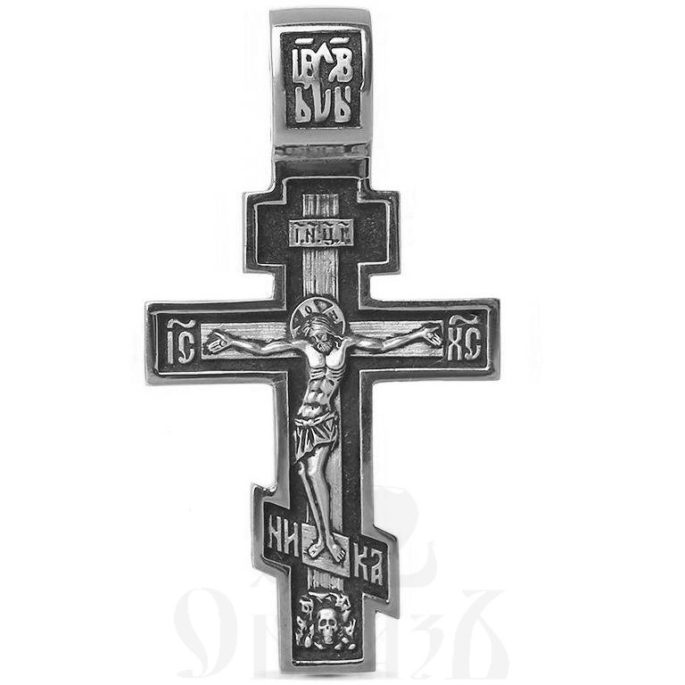 золотой крест с молитвой кресту, 585 проба белого цвета (арт. 40293)