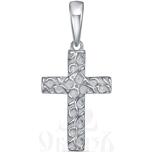 крест «распятие», крест распятие, серебро 925 проба с родированием (арт. 13-0894)